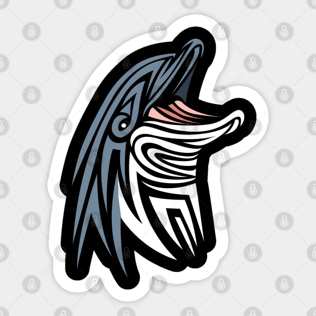 Dophin Tribal Sticker by albertocubatas